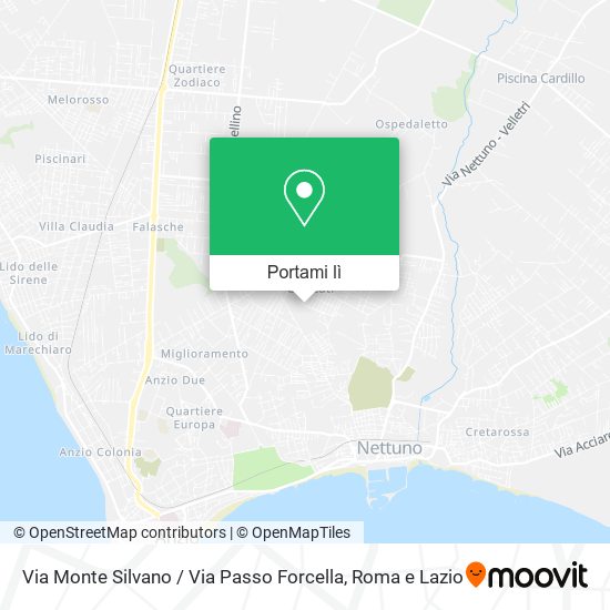 Mappa Via Monte Silvano / Via Passo Forcella