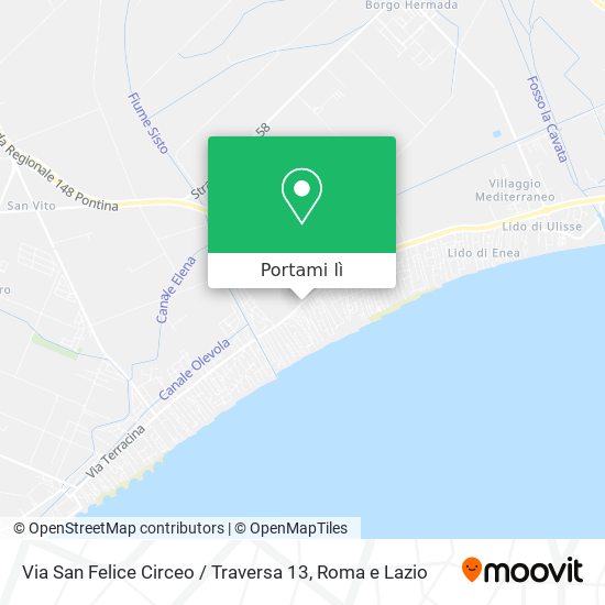 Mappa Via San Felice Circeo / Traversa 13