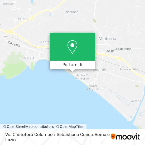 Mappa Via Cristoforo Colombo / Sebastiano Conca