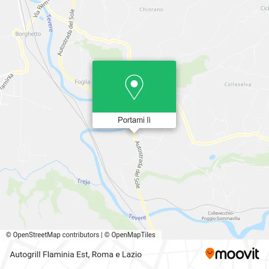 Mappa Autogrill Flaminia Est