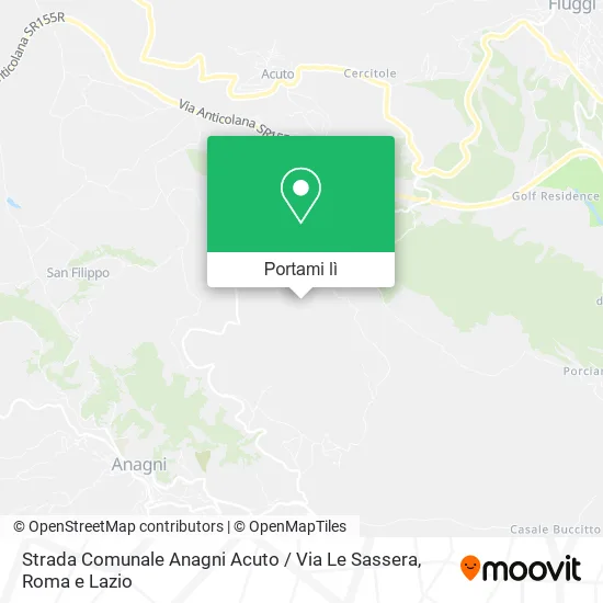 Mappa Strada Comunale Anagni Acuto / Via Le Sassera