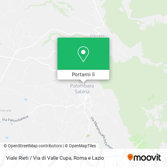 Mappa Viale Rieti / Via di Valle Cupa