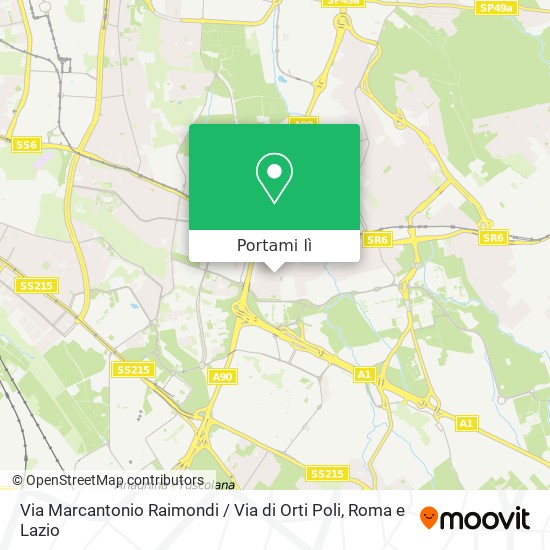 Mappa Via Marcantonio Raimondi / Via di Orti Poli