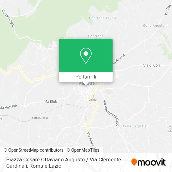 Mappa Piazza Cesare Ottaviano Augusto / Via Clemente Cardinali