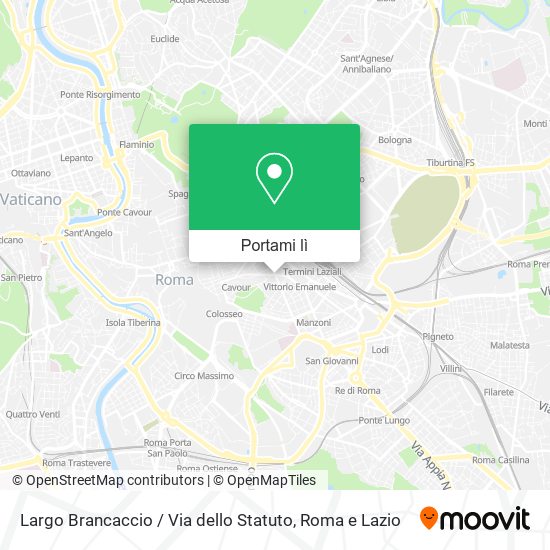 Mappa Largo Brancaccio / Via dello Statuto
