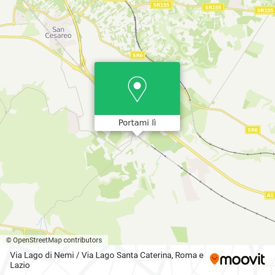 Mappa Via Lago di Nemi / Via Lago Santa Caterina