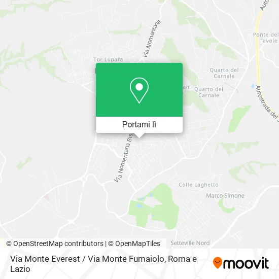 Mappa Via Monte Everest / Via Monte Fumaiolo