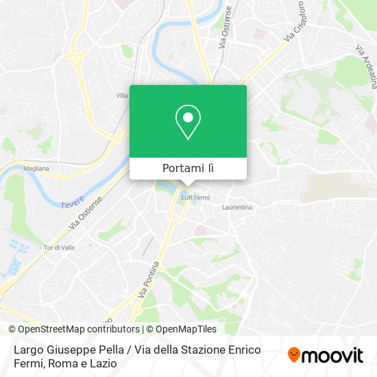 Mappa Largo Giuseppe Pella / Via della Stazione Enrico Fermi