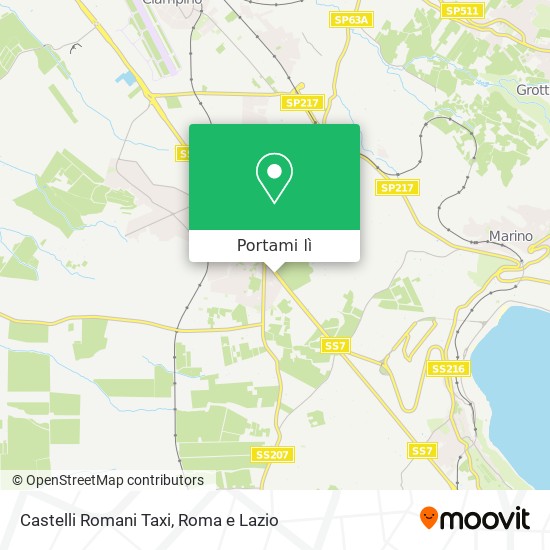 Mappa Castelli Romani Taxi