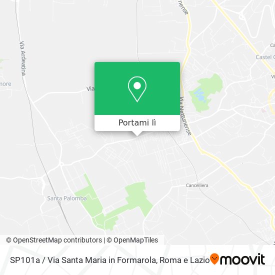 Mappa SP101a / Via Santa Maria in Formarola