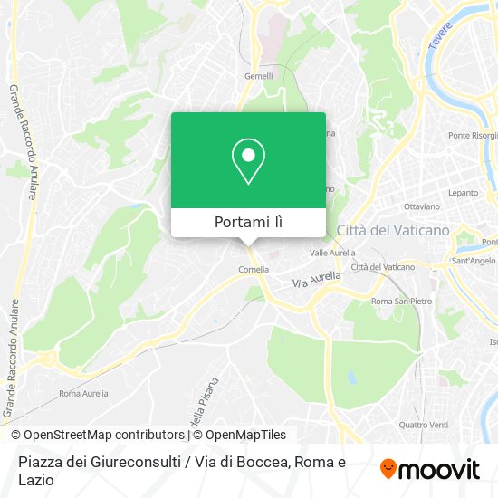 Mappa Piazza dei Giureconsulti / Via di Boccea