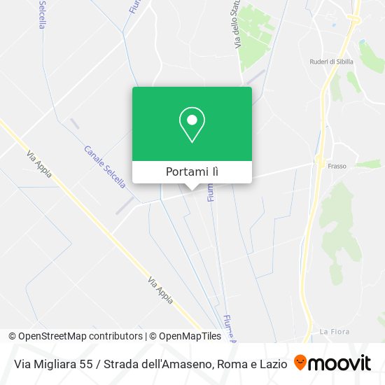 Mappa Via Migliara 55 / Strada dell'Amaseno