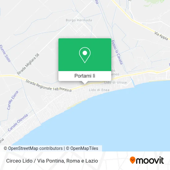 Mappa Circeo Lido / Via Pontina