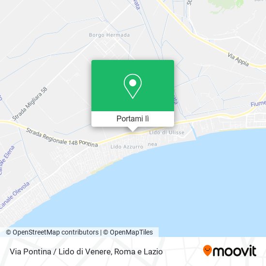 Mappa Via Pontina / Lido di Venere