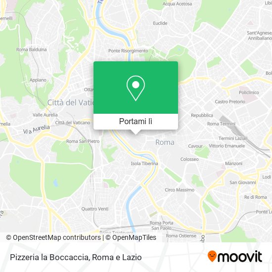 Mappa Pizzeria la Boccaccia