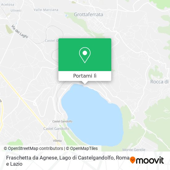 Mappa Fraschetta da Agnese, Lago di Castelgandolfo