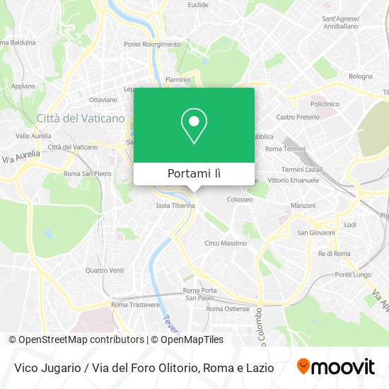 Mappa Vico Jugario / Via del Foro Olitorio