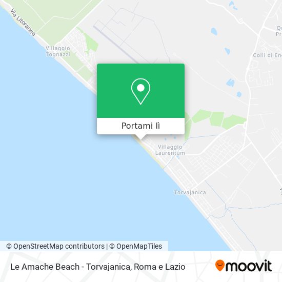 Mappa Le Amache Beach - Torvajanica