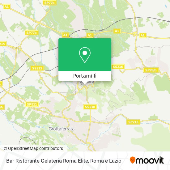 Mappa Bar Ristorante Gelateria Roma Elite
