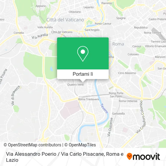 Mappa Via Alessandro Poerio / Via Carlo Pisacane