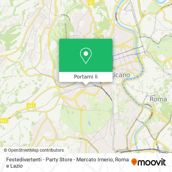 Mappa Festedivertenti - Party Store - Mercato Irnerio