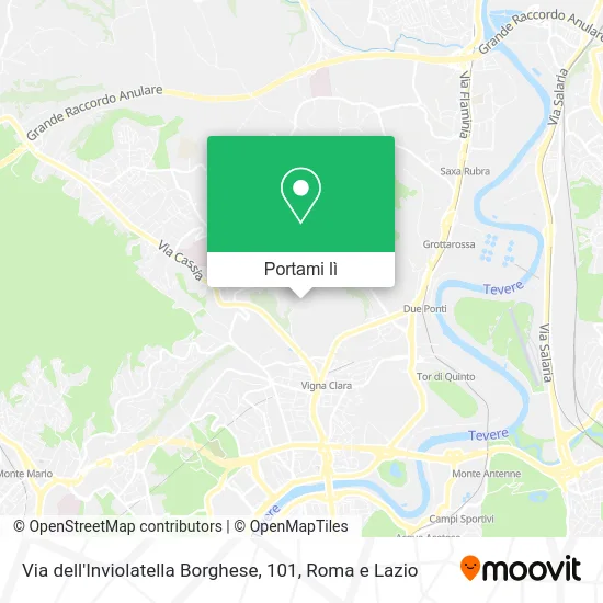 Mappa Via dell'Inviolatella Borghese, 101