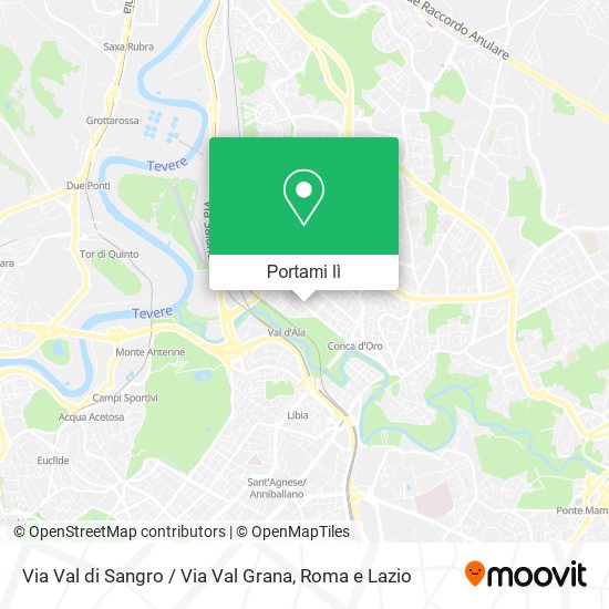 Mappa Via Val di Sangro / Via Val Grana