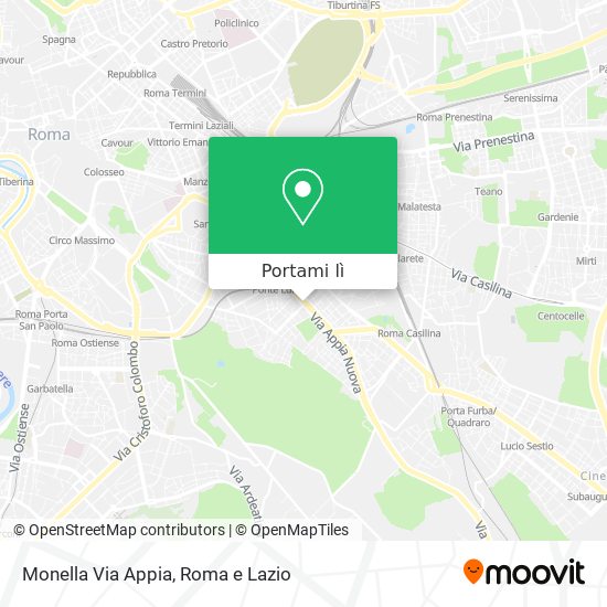 Mappa Monella Via Appia