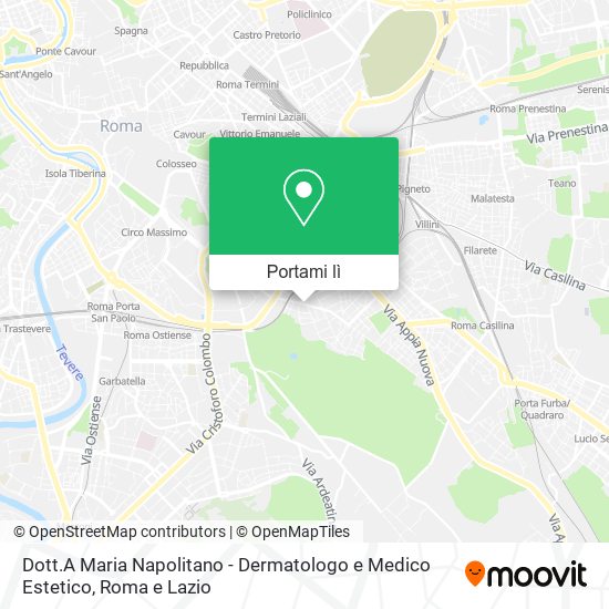 Mappa Dott.A Maria Napolitano - Dermatologo e Medico Estetico