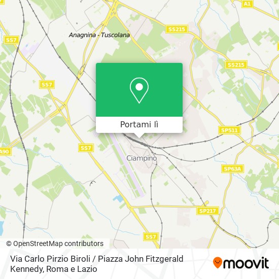 Mappa Via Carlo Pirzio Biroli / Piazza John Fitzgerald Kennedy