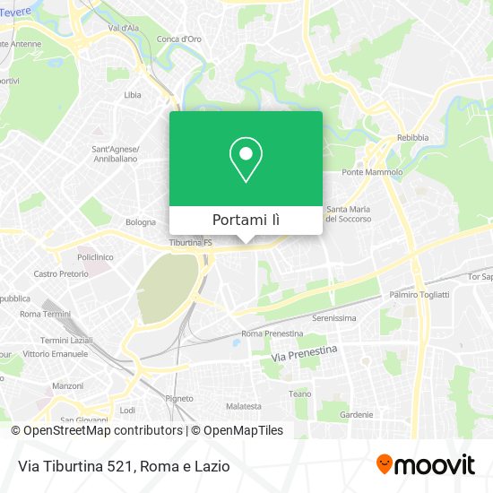Mappa Via Tiburtina  521