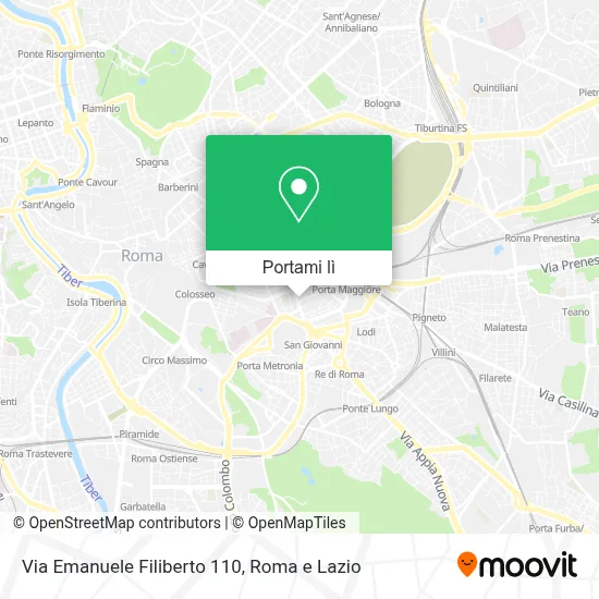 Mappa Via Emanuele Filiberto  110