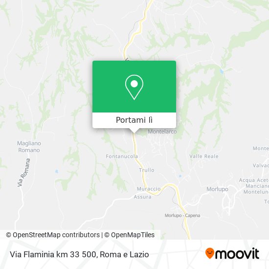 Mappa Via Flaminia  km 33 500