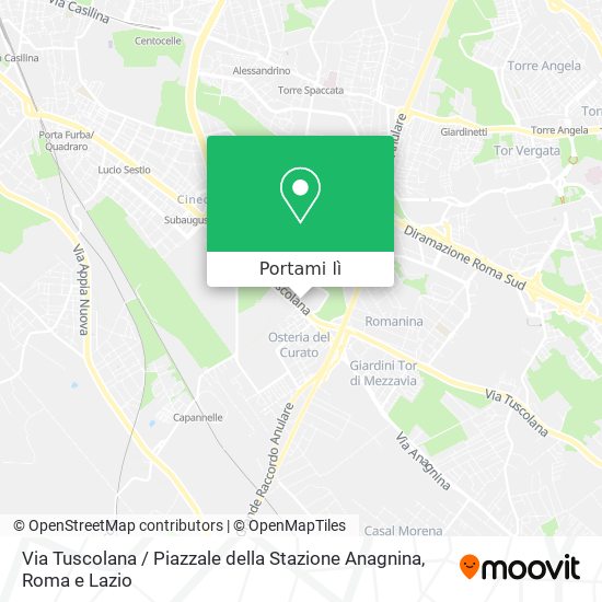 Mappa Via Tuscolana / Piazzale della Stazione Anagnina