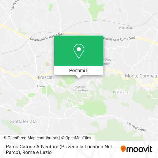 Mappa Parco Catone Adventure (Pizzeria la Locanda Nel Parco)