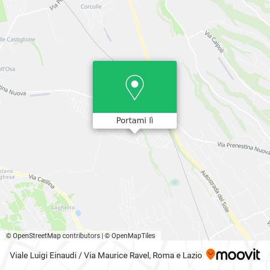 Mappa Viale Luigi Einaudi / Via Maurice Ravel
