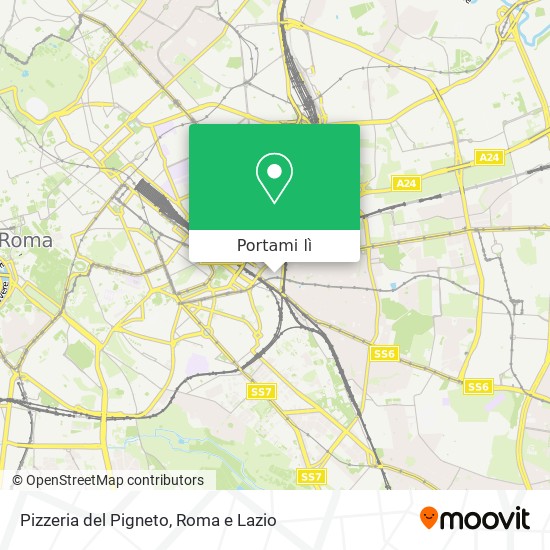 Mappa Pizzeria del Pigneto