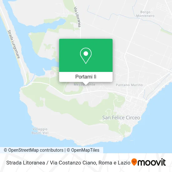 Mappa Strada Litoranea / Via Costanzo Ciano