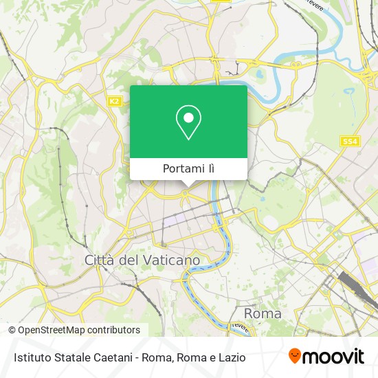 Mappa Istituto Statale Caetani - Roma