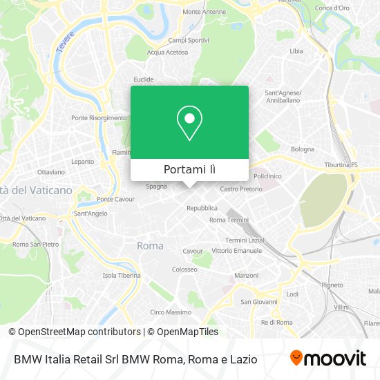 Mappa BMW Italia Retail Srl BMW Roma