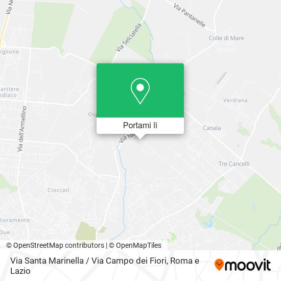 Mappa Via Santa Marinella / Via Campo dei Fiori