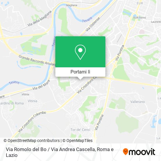 Mappa Via Romolo del Bo / Via Andrea Cascella