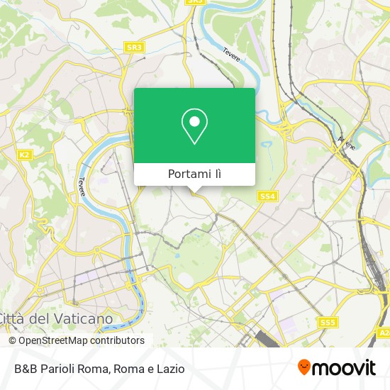 Mappa B&B Parioli Roma