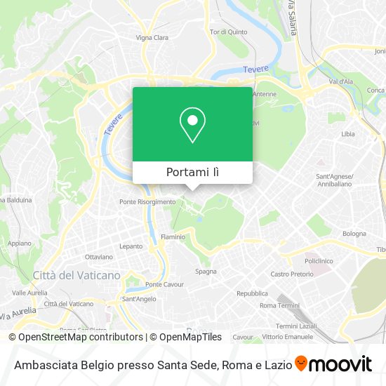 Mappa Ambasciata Belgio presso Santa Sede