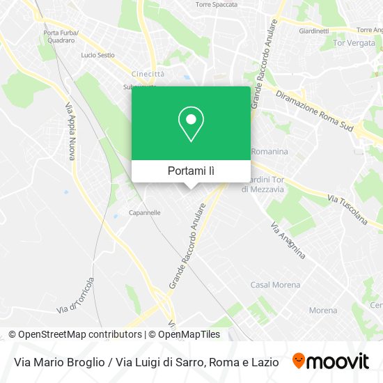 Mappa Via Mario Broglio / Via Luigi di Sarro