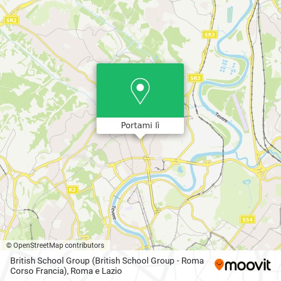 Mappa British School Group (British School Group - Roma Corso Francia)