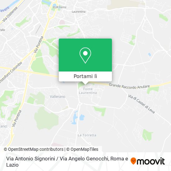 Mappa Via Antonio Signorini / Via Angelo Genocchi