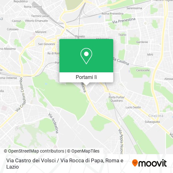 Mappa Via Castro dei Volsci / Via Rocca di Papa