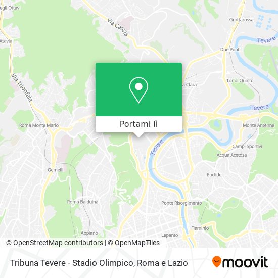 Mappa Tribuna Tevere - Stadio Olimpico