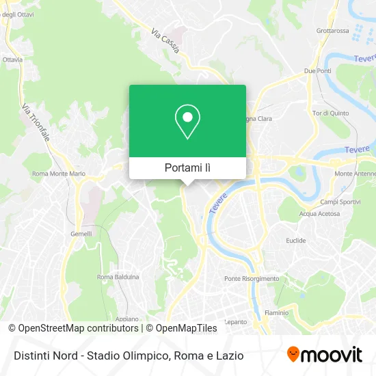 Mappa Distinti Nord - Stadio Olimpico